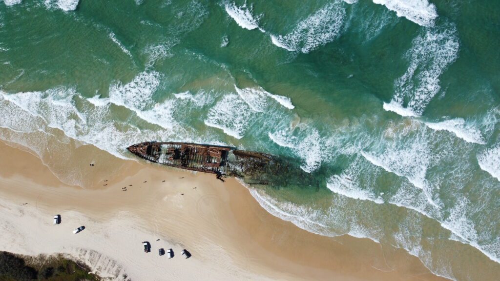 Drone foto Shipwreck K'gari