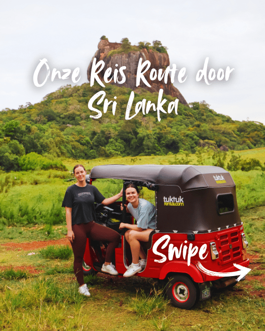 Onze reis route door Sri Lanka